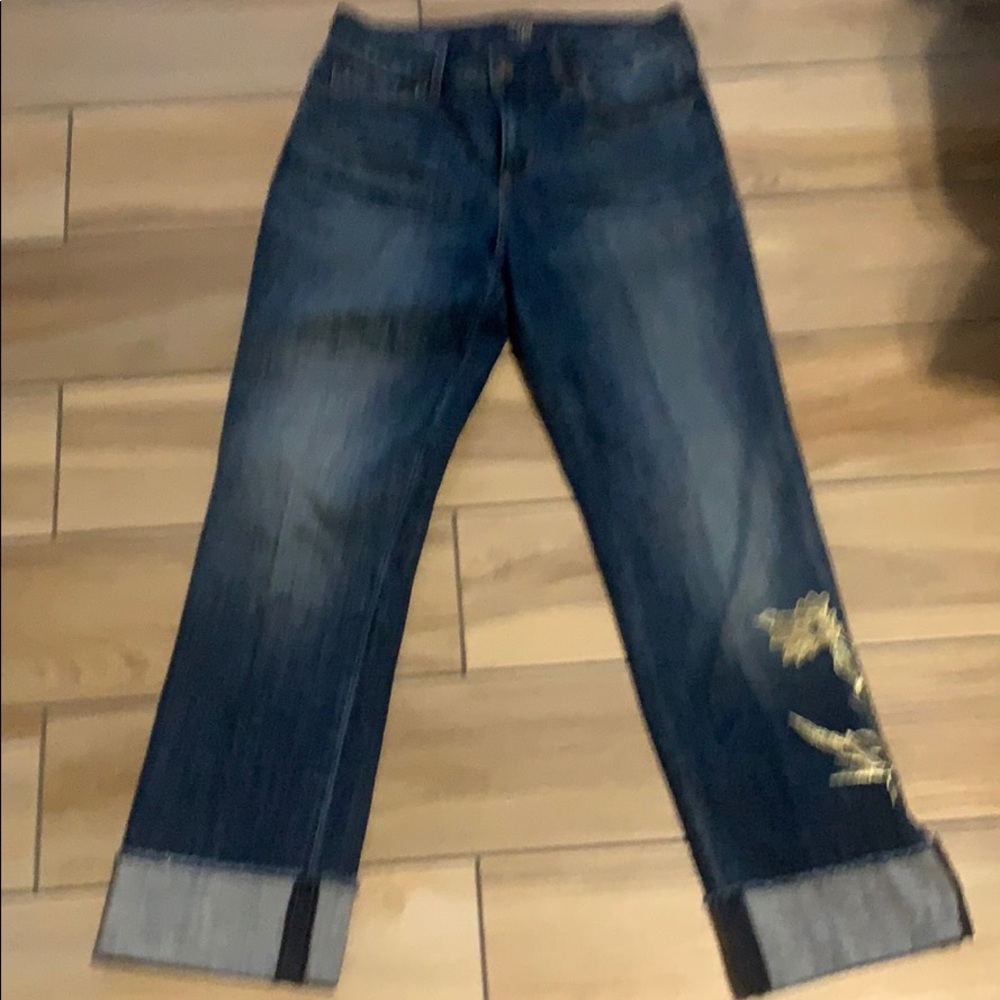 NYDJ Ankle Jeans with Embroidery